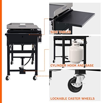 Royal Gourmet 36-Inch BBQ Griddle - Outdoor 4-Burner Gas Grill