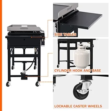 Royal Gourmet 36-Inch BBQ Griddle - Outdoor 4-Burner Gas Grill