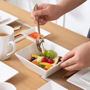 Porlien 24-Piece Classic Square Dinnerware Set for 6