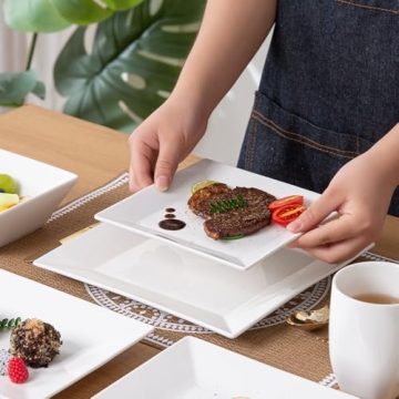 Porlien 24-Piece Classic Square Dinnerware Set for 6