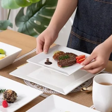 Porlien 24-Piece Classic Square Dinnerware Set for 6