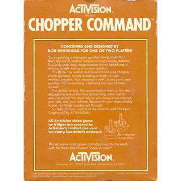 Chopper Command Atari 2600 Video Game Cartridge