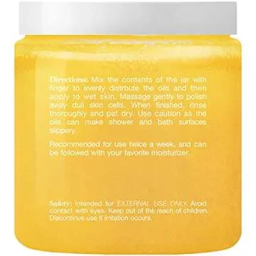 Majestic Pure Sweet Orange Body Scrub for All Natural Skin Care - Exfoliating Multi Purpose Body and Facial Scrub Moisturizes and Nourishes Face and Skin - 10 oz - Great Gift for Her