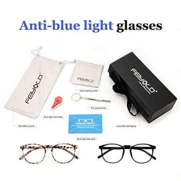 FEIYOLD Blue Light Blocking Glasses for Computer Use-2Pack