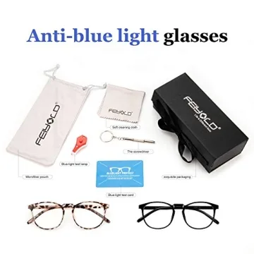 FEIYOLD Blue Light Blocking Glasses for Computer Use-2Pack