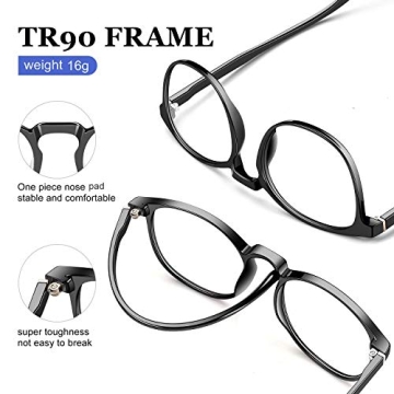 FEIYOLD Blue Light Blocking Glasses for Computer Use-2Pack