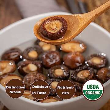 VIGOROUS MOUNTAINS USDA Organic Dried Shiitake Mushrooms Dry Dehydrated Mushrooms for Cooking 4.23oz...
