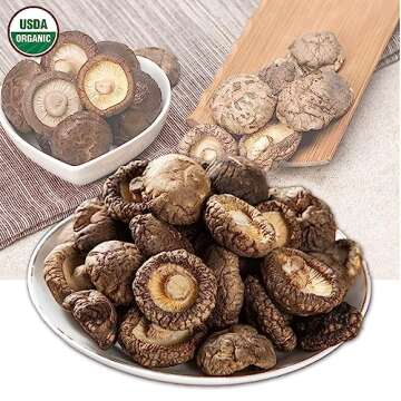 VIGOROUS MOUNTAINS Organic Dried Shiitake Mushrooms 4.23oz