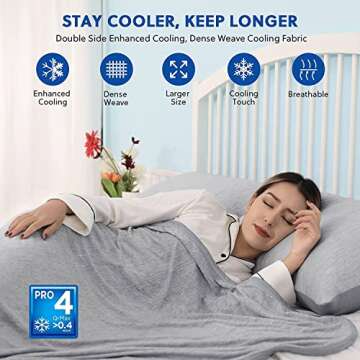 HOMFINE Cooling Blankets for Hot Sleepers - Summer Blanket Thin Lightweight Breathable Soft Double S...