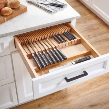 55 Slot Knife Drawer Organizer for Kitchen Essentials