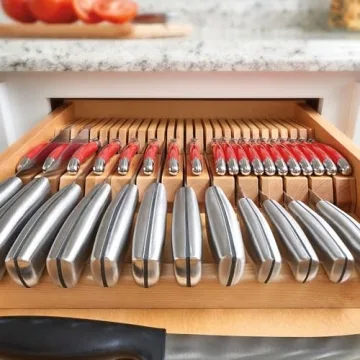 55 Slot Knife Drawer Organizer for Kitchen Essentials