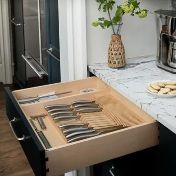 55 Slot Knife Drawer Organizer for Kitchen Essentials