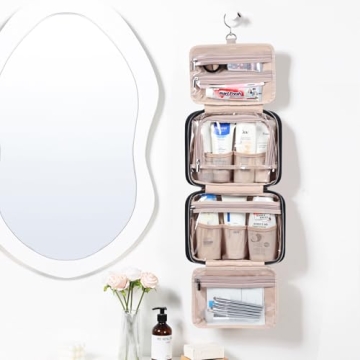 NISHEL Portable Hanging Toiletry Bag for Travelers