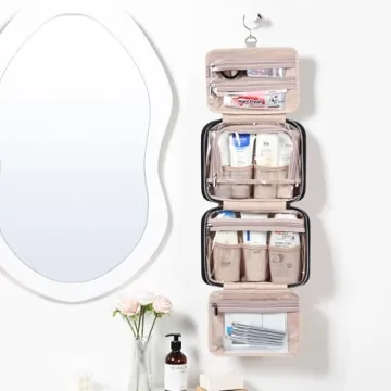 NISHEL Portable Hanging Toiletry Bag for Travelers