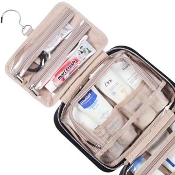NISHEL Portable Hanging Toiletry Bag for Travelers