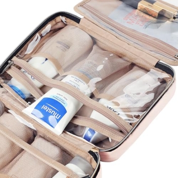 NISHEL Portable Hanging Toiletry Bag for Travelers