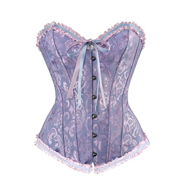 Zhitunemi Blue Corsets Top for Women - Fairy Costumes, Renaissance Style