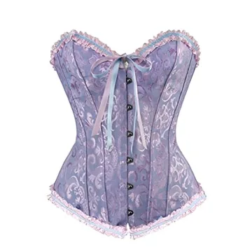 Zhitunemi Blue Corsets Top for Women - Fairy Costumes, Renaissance Style