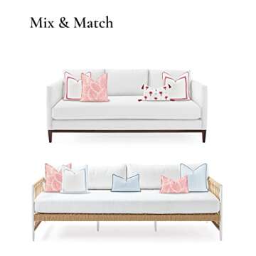 Hofdeco Coastal Pillow Cover, Coral Pink, 20x20, Water Resistant