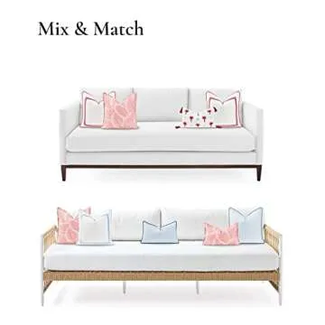 Hofdeco Coastal Pillow Cover, Coral Pink, 20x20, Water Resistant