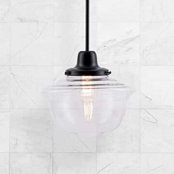 Linea di Liara Large Glass Pendant Lighting for Kitchen Island Lavagna Farmhouse Kitchen Lighting Vi...