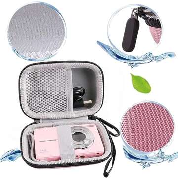 WERJIA Kids Camera Case for CAMKORY/VAHOIALD/Nsoela/IWEUKJLO/Lecran FHD 1080P Digital Camera for Kids with, and More Brands Kids Camera (Pink)