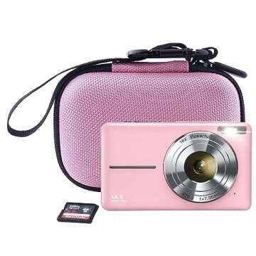 WERJIA Kids Camera Case for CAMKORY/VAHOIALD/Nsoela/IWEUKJLO/Lecran FHD 1080P Digital Camera for Kids with, and More Brands Kids Camera (Pink)