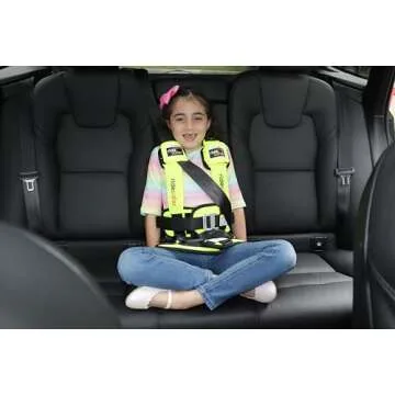 RideSafer - Large Yellow, Lightweight, Compact, Portable Car Seat - Perfect for Travel and Everyday ...