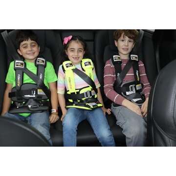 RideSafer - Large Yellow, Lightweight, Compact, Portable Car Seat - Perfect for Travel and Everyday Child Safety