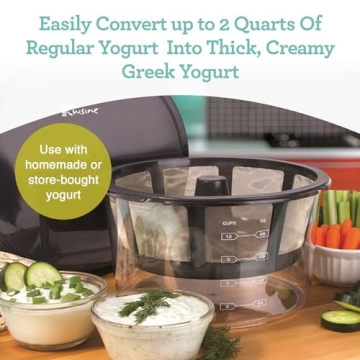 Euro Cuisine GY60 Greek Yogurt Maker for Homemade Goodness