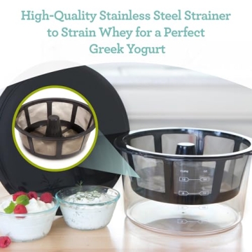 Euro Cuisine GY60 Greek Yogurt Maker for Homemade Goodness