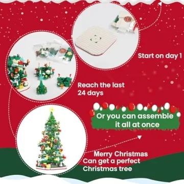 Advent Calendar 2024 Christmas Tree Building Set