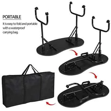 Yaheetech 37-inch Portable & Foldable Manicure Table Nail Desk Workstation with Large Drawer/Client Wrist Pad/Controllable Wheels/Carrying Case for Spa Beauty Salon Black