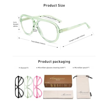 AMOMOMA Retro Aviator Reading Glasses for Style & Comfort