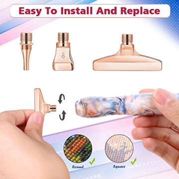 Diamond Painting Pen with Screw Thread Tips for Art