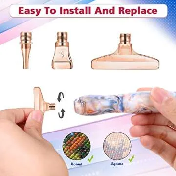 Diamond Painting Pen with Screw Thread Tips for Art