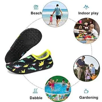 HIITAVE Girls Swim Water Shoes Quick Dry Toddler Aqua Socks