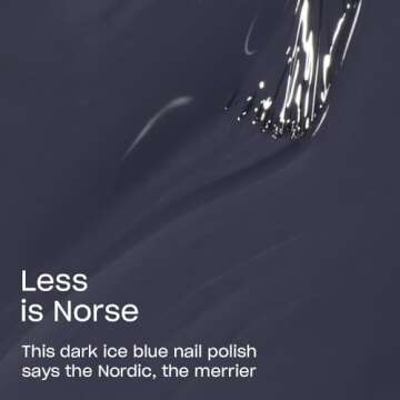 OPI Nail Lacquer Less is Norse | Opaque Dark Blue Crème Chip Resistant Nail Polish | Iceland Collection