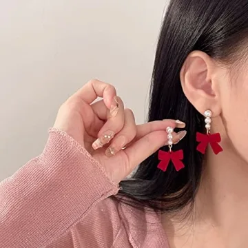 Christmas Bow Earrings for Festive Style and Elegance