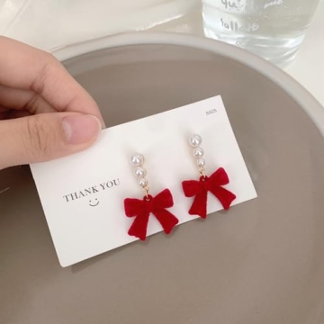 Christmas Bow Earrings for Festive Style and Elegance