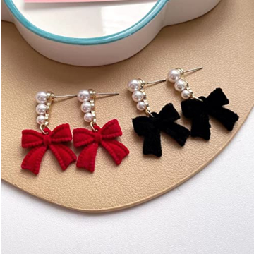 Christmas Bow Earrings for Festive Style and Elegance
