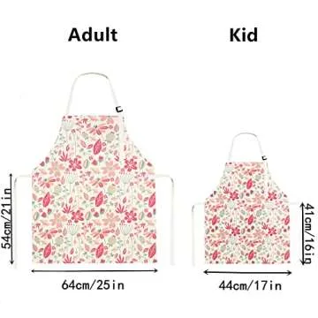 Matching Aprons Set for Kids and Adults Perfect for Cooking