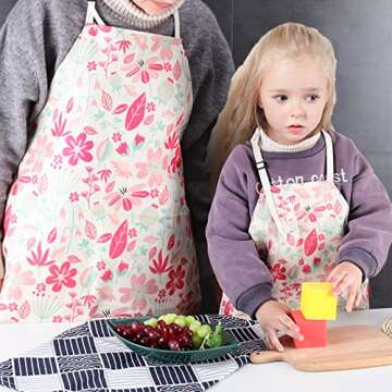 Matching Aprons Set for Kids and Adults Perfect for Cooking