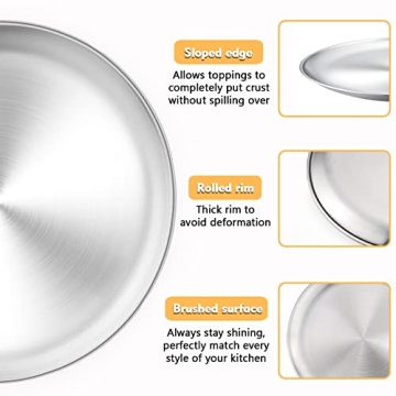 P&P CHEF Stainless Steel Pizza Pan for Baking and Roasting