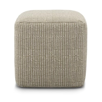 Stylish Simpli Home Square Woven Ottoman for Eco-Friendly Living