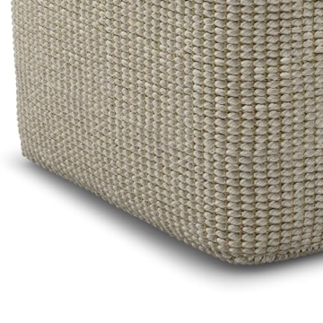 Stylish Simpli Home Square Woven Ottoman for Eco-Friendly Living