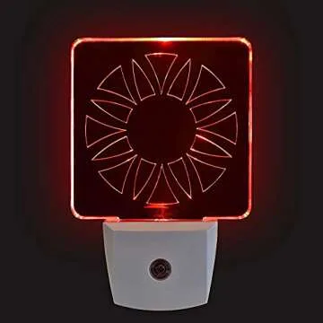 Spectra479 - Red LED Dim Night Light for Bedrooms & Bathrooms [2 Pack] - BioRhythm Safe - (Circle)