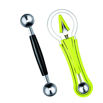 DIANCHU 2 Pieces Melon Baller Scoop Set, 4 In 1 Stainless Steel Fruit Scooper