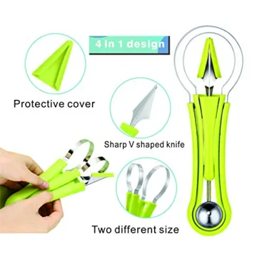 DIANCHU Melon Baller Scoop Set - 4-in-1 Kitchen Tool