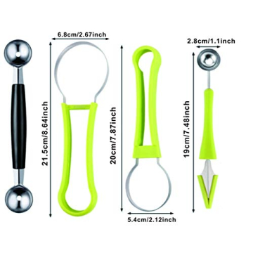 DIANCHU Melon Baller Scoop Set - 4-in-1 Kitchen Tool